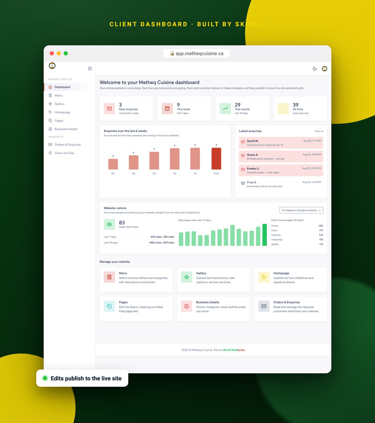 Metheq Dashboard
